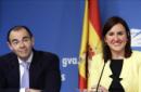 Fotografía facilitada por la Generalitat valenciana del la consellera portavoz, Maria Jose Catalá (d), y el conseller de Sanidad, Manuel Llombart, durante la rueda de prensa tras el Pleno del Consell. EFE