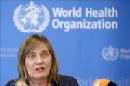 La subdirectora general de la Organización Mundial de la Salud (OMS), Marie-Paule Kieny, da una rueda de prensa tras la reunión del Comité de Ética de la Organización Mundial de la Salud en la sede del organismo en Ginebra (Suiza) hoy. EFE