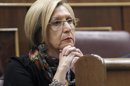 La líder de UPyD, Rosa Díez, en su escaño. EFE/Archivo