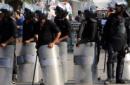 Un grupo de policías egipcios durante una protesta en El Cairo, (Egipto). EFE/Archivo