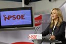 La secretaria de Política Social del PSOE, Trinidad Jiménez, durante la rueda de prensa que ha ofrecido. EFE