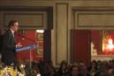 El ministro de Sanidad, Servicios Sociales e Igualdad, Alfonso Alonso, durante su intervención hoy en el desayuno informativo del Fórum Europa, donde ha sido presentado por la vicepresidenta del Gobierno, Soraya Sáenz de Santamaría. EFE