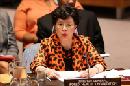 La directora de la Organización Mundial de la Salud, Margaret Cho, en una reunión del Consejo de Seguridad de la ONU sobre la epidemia de Ébola en Africa Occidental en la sede del organismo en Nueva York (EE.UU.) EFE/Archivo