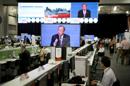 El secretario general de la ONU, Ban Ki-moon, interviene, durante la cumbre del G20, para prevenir una nueva escalada militar en la crisis de Ucrania. EFE