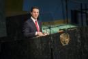 Fotografía cedida por la Organización de Naciones Unidas, en la que aparece el presidente de México, Enrique Peña Nieto, durante su intervención ante la cumbre sobre drogas. EFE/ONU/Manuel Elias