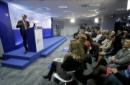 El presidente de EFE, José Antonio Vera, durante su intervención en el acto de conmemoración "3 años y 1.000 números de EFEsalud" celebrado hoy en la sede de EFE, en Madrid. EFE