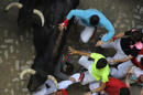 Los toros de Garcigrande debutan en San Fermín con dos corneados