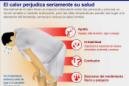 Detalle de la infografía de la Agencia EFE "El calor perjudica seriamente su salud", disponible en http://infografias.efe.com. La subida de las temperaturas puede provocar apatía, irritabilidad, mal humor y confusión entre algunas personas, que ven cómo su bienestar, armonía e incluso salud mental, se ven alterados durante estos días cuando el mercurio no da tregua. EFE