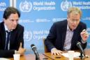 El director de los Comités de Emergencia de la Organización Mundial de la Salud (OMS), David Heymann (i), y el director ejecutivo de Emergencias de Salud de la Organización Mundial de la Salud, Bruce Aylward (d) ,durante una rueda de prensa. EFE