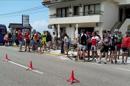Vista del lugar en el que ocho ciclistas han resultado hoy heridos, dos de ellos de gravedad, al ser atropellados por una furgoneta en la localidad pontevedresa de Santa María de Oia. EFE