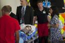 El niño británico Ashya King, a su llegada el pasado 8 de septiembre al hospital infantil de Motol en Praga, para ser tratado del tumor cerebral que padece. EFE/Archivo