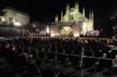 Vista general del concierto inaugural anoche de Expo Milán en la Piazza del Duomo de Milán (Italia). La feria estará abierta desde el 1 de mayo hasta el 31 de octubre, y el lema central es "Alimentando al planeta, energía para la vida. EFE