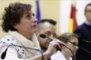La auxiliar de enfermería Teresa Romero,durante su comparecencia ante los medios tras haber sido dada de alta. EFE/Archivo
