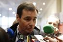 El secretario general del PSM, Tomás Gómez, atiende a los medios de comunicación. EFE/Archivo