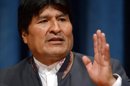 El presidente de Bolivia, Evo Morales, habla este miércoles 20 de febrero de 2013, durante un acto en la ONU para celebrar el Año Internacional de la Quinua, en Nueva York (EEUU). EFE