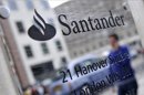 Imagen de cartel de una sucursal del Banco Santander. EFE/Archivo