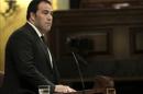 El diputado de Amaiur Jon Iñarritu, durante una intervención en el pleno del Congreso. EFE/Archivo