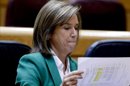 La ministra de Sanidad, Ana Mato, durante la sesión de control al Gobierno, esta tarde en el pleno del Senado. EFE