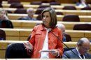 La ministra de Sanidad, Servicios Sociales e Igualdad, Ana Mato, durante una de sus intervenciones en el pleno celebrado ayer en el Senado, en Madrid. EFE