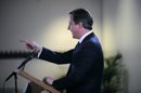 El primer ministro británico, David Cameron, durante una rueda de prensa celebrada tras la reunión del Consejo Europeo. EFE